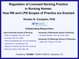 The RN-LPN regulatory challenge in nursing homes