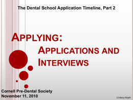 The Ins and Outs of The Dental Admission Test - Cornell Pre
