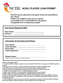 Player Loan Permit