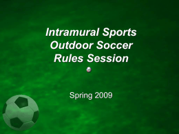 Outdoor Soccer Rules Session