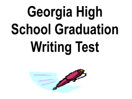 Georgia High School Writing Test