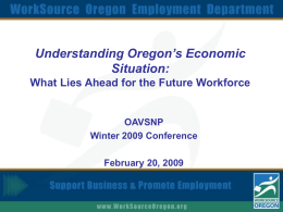 Oregon Labor Market Presentation by Brenda Turner