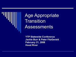 Age Appropriate Transition Assessment Presentation