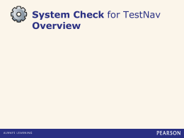 System Check for TestNav
