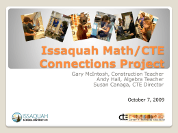 Issaquah Math/CTE Connections Project