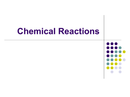 Chemical Reactions - Malibu High School