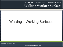Walking Working Surfaces