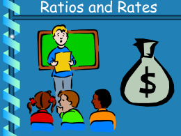 Ratio and Rates - Gallatin Gateway School