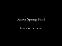 Summaries of Spring Reading