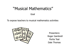 Musical Mathematics