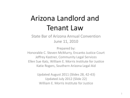 Landlord and Tenant Law Training Presentation