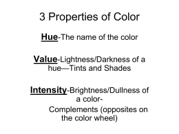 3 Properties of Color