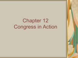 Chapter 12 Congress in Action - Thompson Falls Public Schools