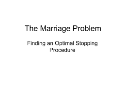 The Marriage Problem
