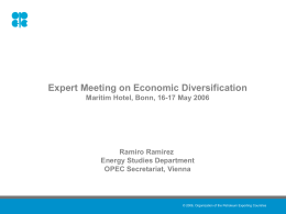 OPEC on Economic Diversification
