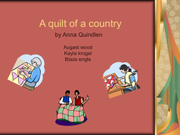 A quilt of a country