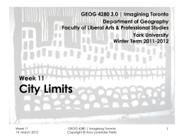 2011-2012 Week 11 slides Geog 4280 City Limits