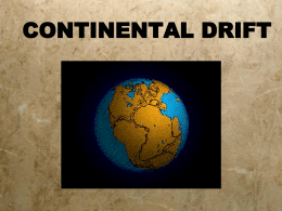 Continental Drift - Crestmont Elementary