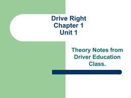 Drive Right Chapter 1 Unit 1