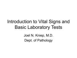 Introduction to Laboratory Tests