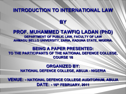 introduction to international law