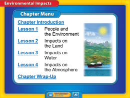 Environmental Impacts - Verona Public Schools