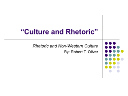 Natalie Colter`s PowerPoint presentation on Robert Oliver`s "Culture