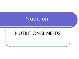 Nutrition - Teacherpage