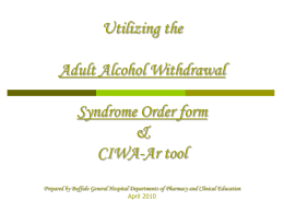 CLED41367_Adult Alcohol Withdrawal Syndrome