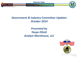 Government Industry Committee Updates