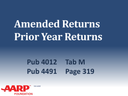 33-Amended-or-Prior-Yr-TY13-V1 - AARP Tax-Aide