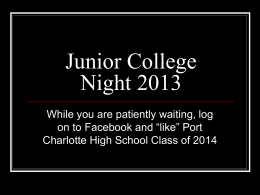 Junior College Night 2013 - Career Information Center