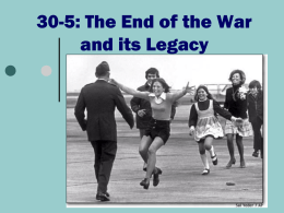 30-5: The End of the War and its Legacy - Wood