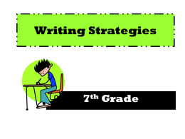 Writing Strategies - Twin Rivers Unified School District