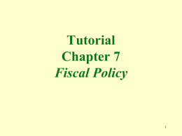 Multiple Choice Tutorial Chapter 12 Fiscal Policy