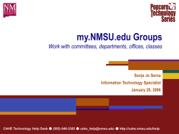 my.NMSU.edu Groups