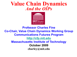 PowerPoint Presentation - MIT - Communications Futures Program