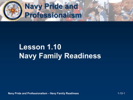 Navy Pride and Professionalism – Navy Family Readiness