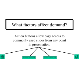 What factors affect demand?
