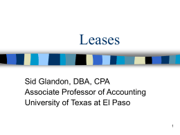 Accounting For Leases Chapter 22
