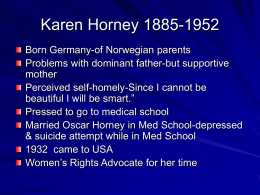 Karen Horney 1885-1952