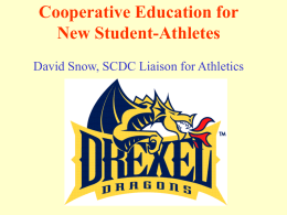 Cooperative Education for New Student-Athletes