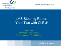 LMS Steering - University of Windsor