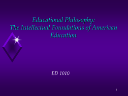 Chapter 6 Educational Philosophy