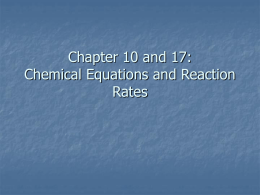 Chapter 10: Chemical Equations