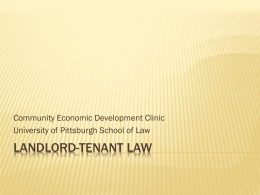 landlord-tenant law - Exploring Off-Campus Living
