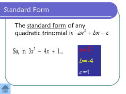 PowerPoint Presentation - Factoring Trinomials - math-clix