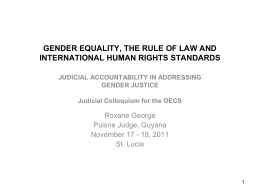 Gender justice - Eastern Caribbean Supreme Court