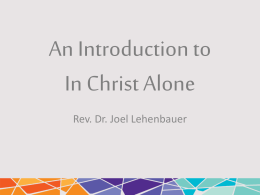In Christ Alone PowerPoint presentation
