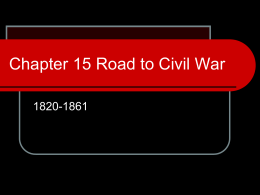 Road to the Civil War powerpoint
